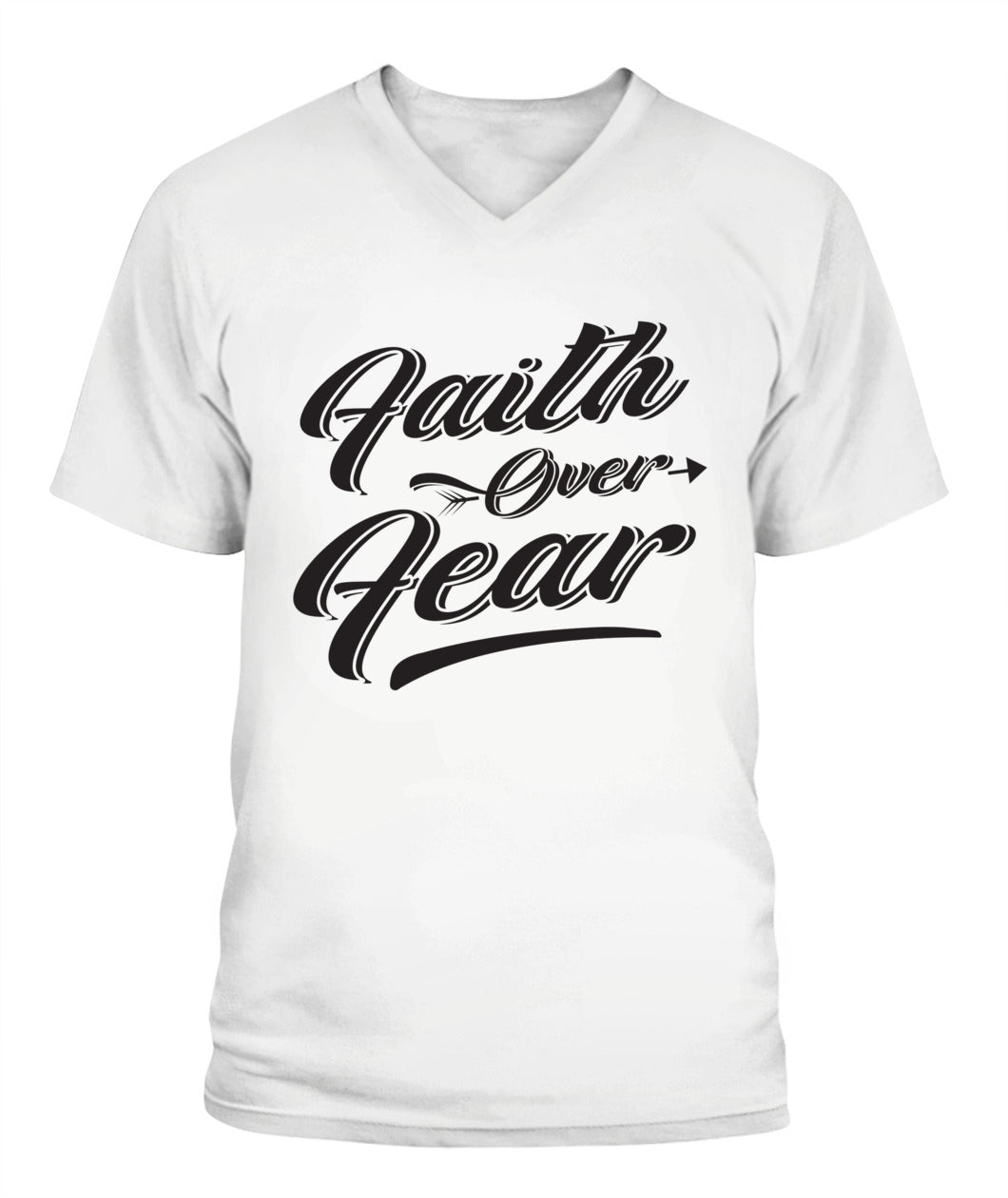 Faith over Fear Lady'S V-Neck T-Shirt | G5V00L