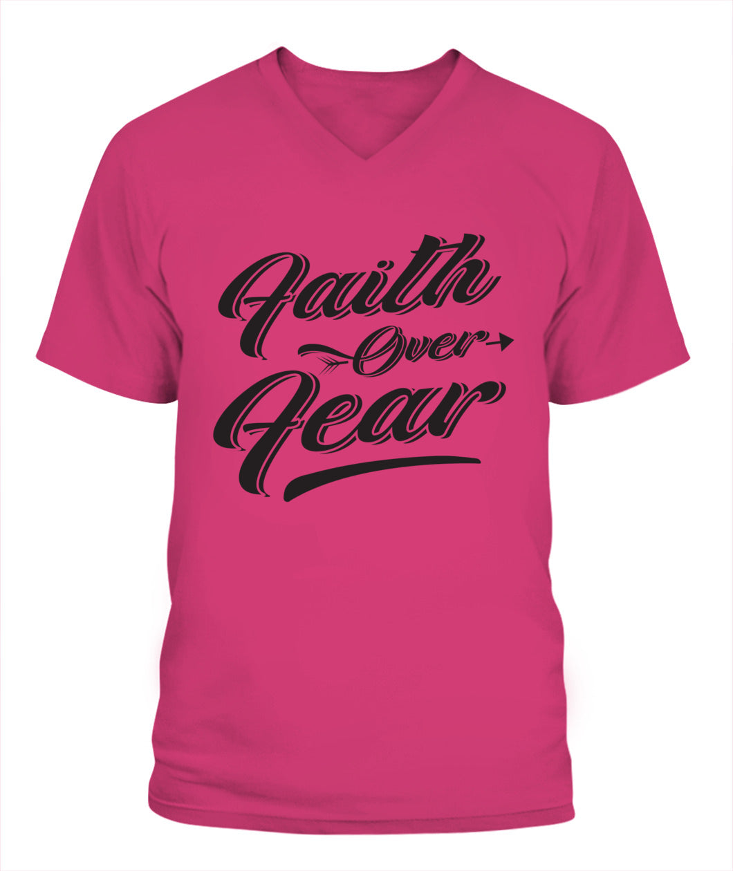 Faith over Fear Lady'S V-Neck T-Shirt | G5V00L