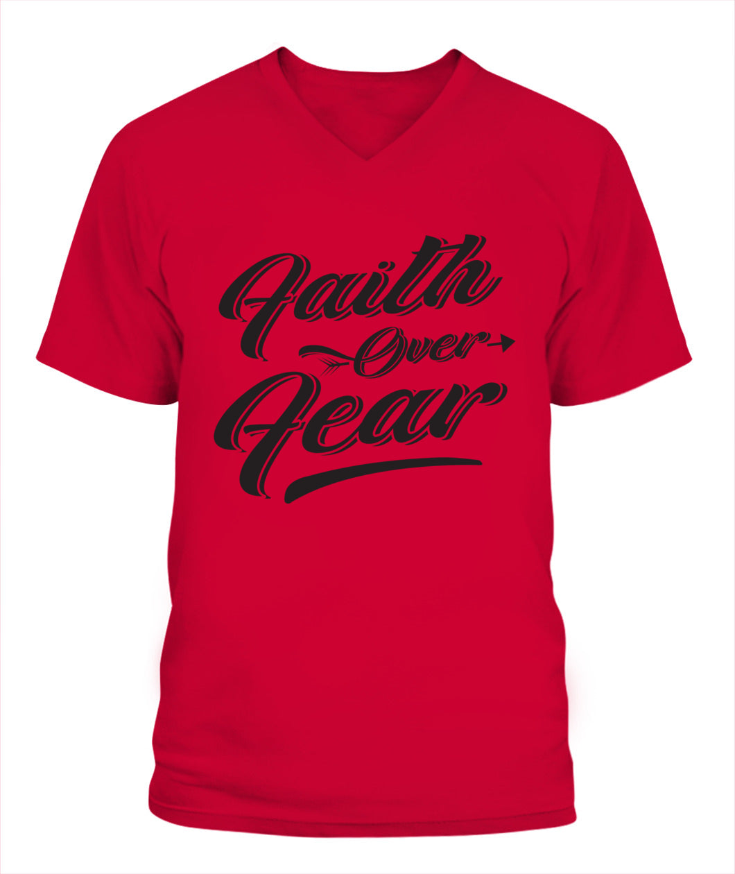 Faith over Fear Lady'S V-Neck T-Shirt | G5V00L